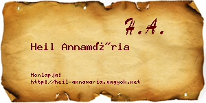 Heil Annamária névjegykártya